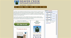 Desktop Screenshot of beavercreekwetlands.org