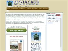 Tablet Screenshot of beavercreekwetlands.org